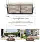 HOMLUX Patio Woven Rope Swing Sofa with Black Steel in Beige, , large