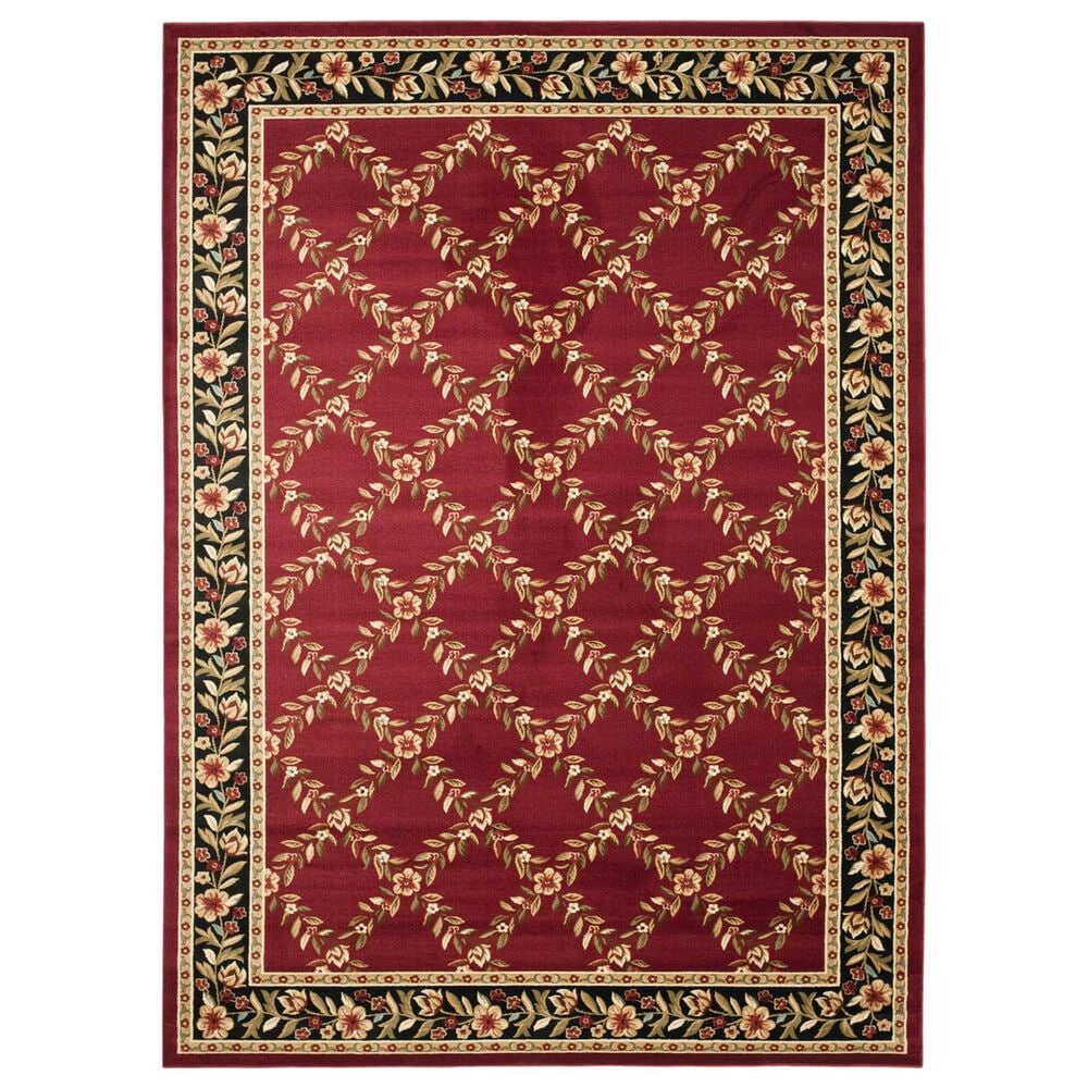 Safavieh Lyndhurst 8"9" x 12" Red and Black Area Rug, , large