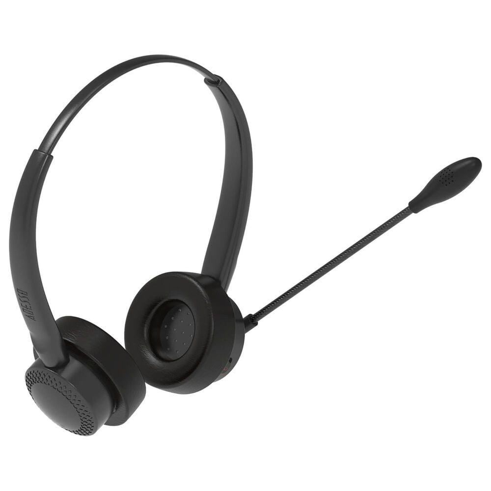 Adesso Stereo Bluetooth Headset with Microphone and Charging Dock in Black, , large