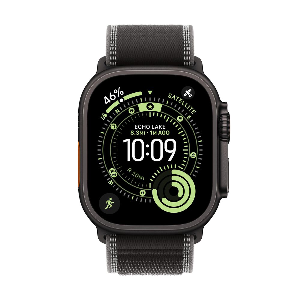 Apple Watch Ultra 3 &#40;GPS+Cellular&#41; 49mm Black Titanium Case with Black/Charcoal Trail Loop - M/L - Black - &#40;2025&#41;&#40;Pre-Order&#41;, , large