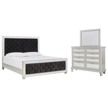 Signature Design by Ashley Lindenfield 3 Piece Queen Bedroom Set in Silver, , large