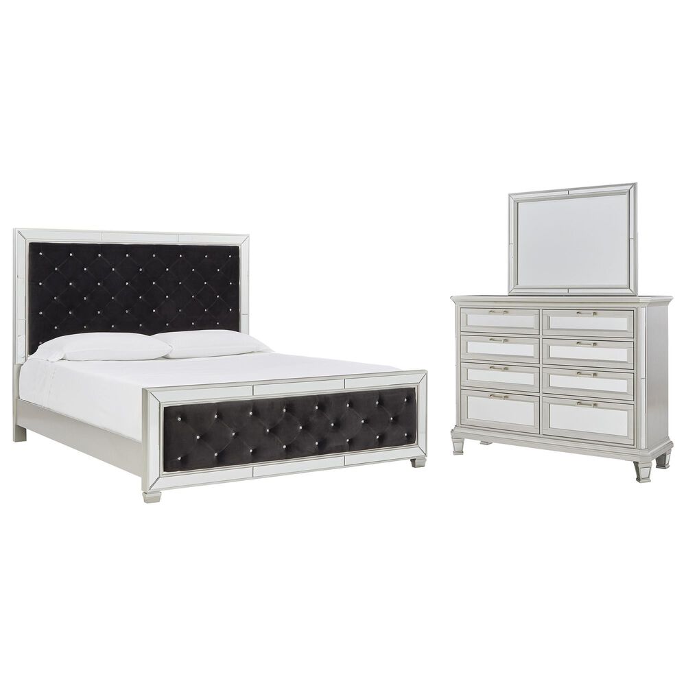 Signature Design by Ashley Lindenfield 3 Piece Queen Bedroom Set in Silver, , large