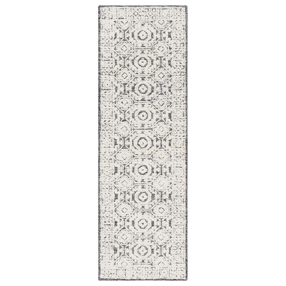 Surya Louvre LOU-2303 2"6" x 8" Black, Ivory and Cream Runner, , large