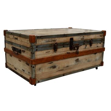 Santa Fe Rustic Michael Angelo Trunk in Antique Cream, , large