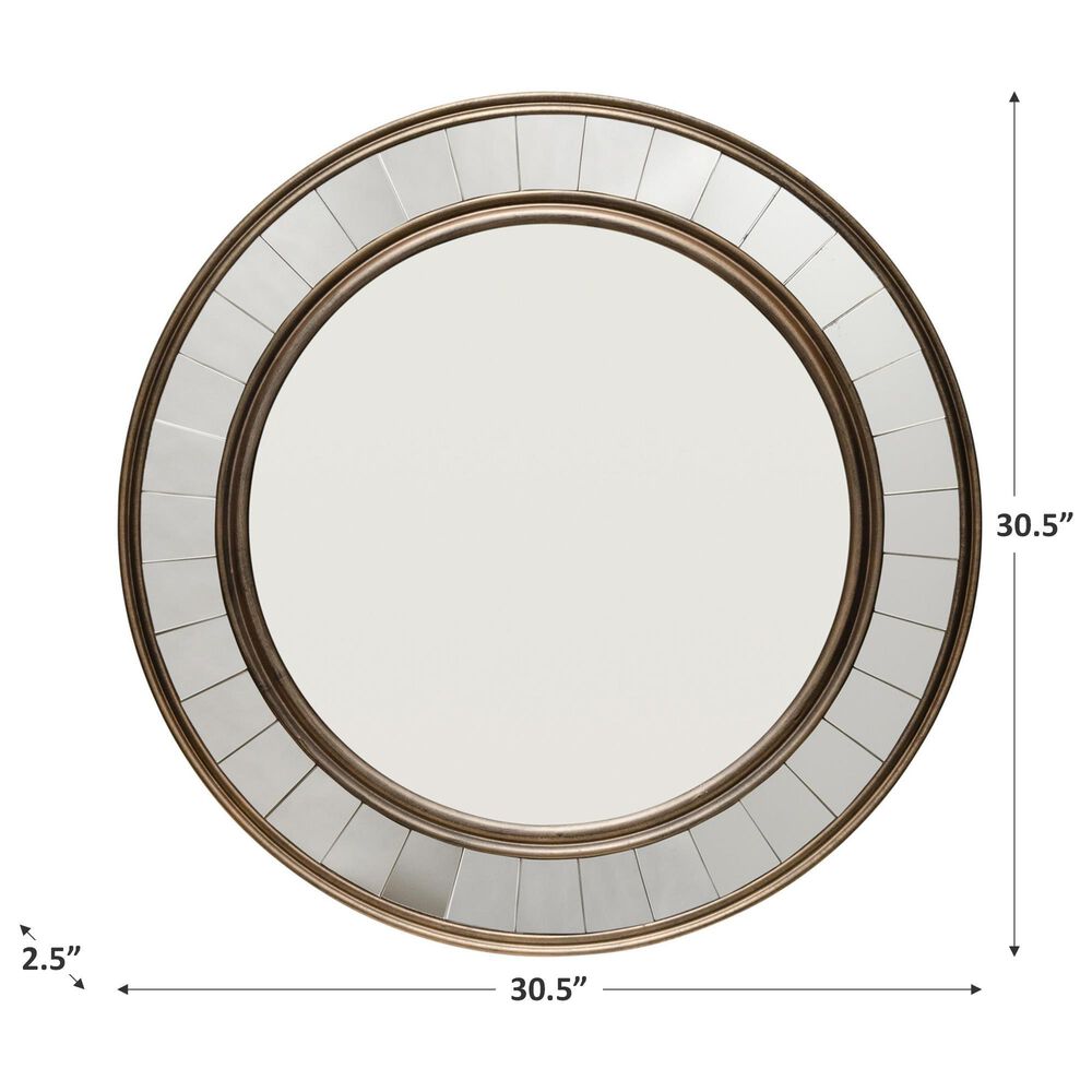 Splendor Living Coltrane Wood Mirror in Antique Bronze, , large
