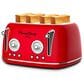 HOMLUX 4-Slice Retro Style Toaster in Red, , large