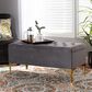 Baxton Studio Valere Storage Ottoman in Grey, , large