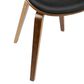 Lumisource Curvo Dining Chair in Black Faux Leather and Walnut Finish, , large