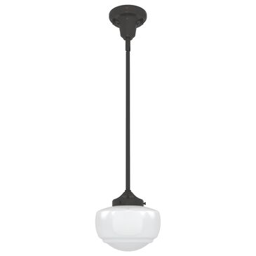 Hunter Saddle Creek 1-Light Mini Pendant with Shiny Cased White Glass in Noble Bronze, , large