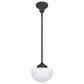 Hunter Saddle Creek 1-Light Mini Pendant with Shiny Cased White Glass in Noble Bronze, , large