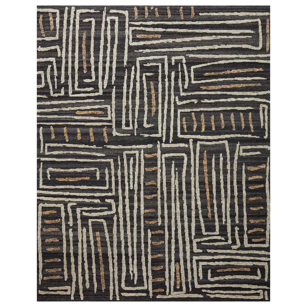 Loloi Naomi 2" x 3" Charcoal and Natural Area Rug, , large