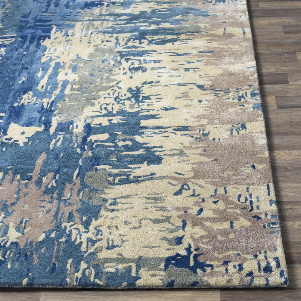 Surya Banshee 10&#39; Square Blue, Ivory and Light Brown Area Rug, , large