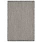 Nourison Courtyard Ivory and Charcoal 2" x 3" Indoor/Outdoor Area Rug, , large