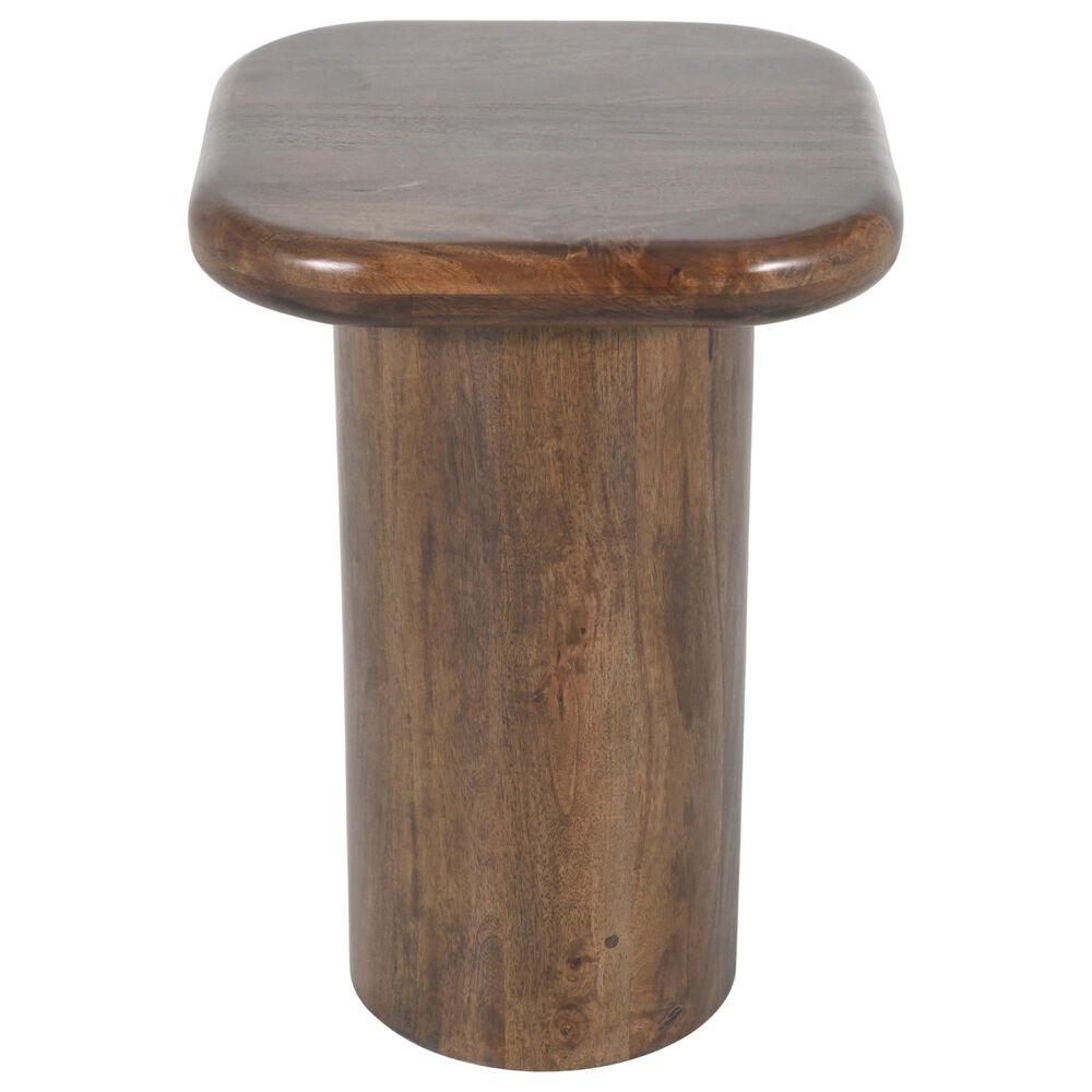 Waltham Mandara Chairside Table with Pedestal Base in Walnut, , large