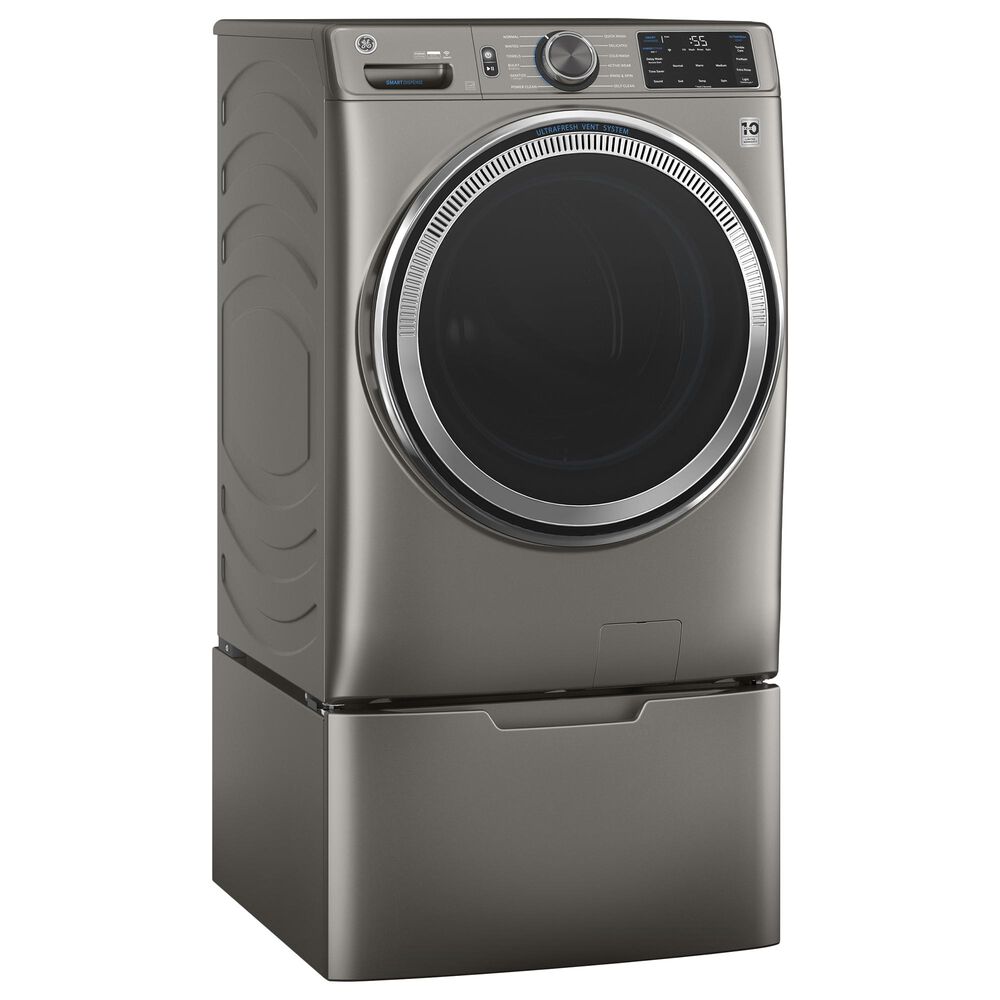 GE Appliances 4.8 Cu. Ft. Front Load Washer with Steam in Satin Nickel, , large