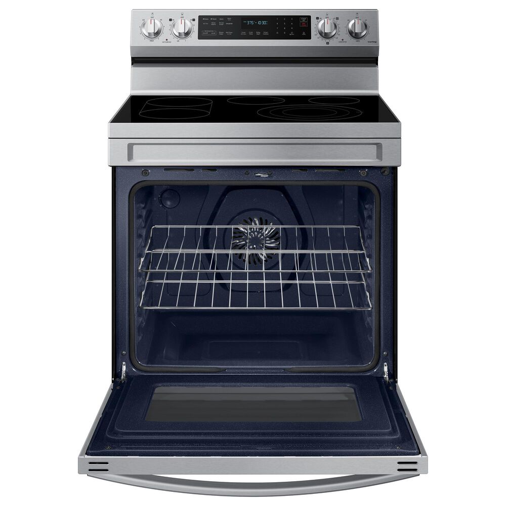 Samsung 4-Piece Kitchen Package with 30 Cu. Ft. French Door Refrigerator with Beverage Center and 6.3 Cu. Ft. Smart Freestanding Electric Range in Stainless Steel, , large