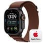 Apple Watch Ultra 4 (GPS + Cellular) 49mm Black Titanium Case with Burgundy Alpine Loop - L and 2-Year AppleCare+, , large