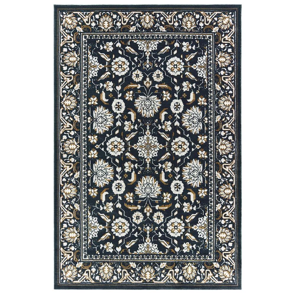 Oriental Weavers Bowen 534L 3"10" x 5"5" Navy Area Rug, , large