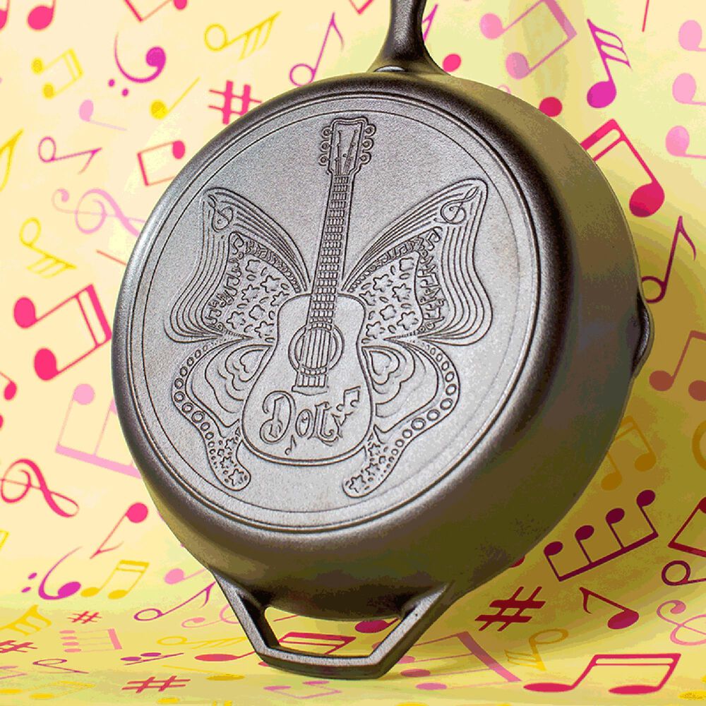 Lodge 12&quot; Dolly Parton Cast Iron Skillet in Black, , large