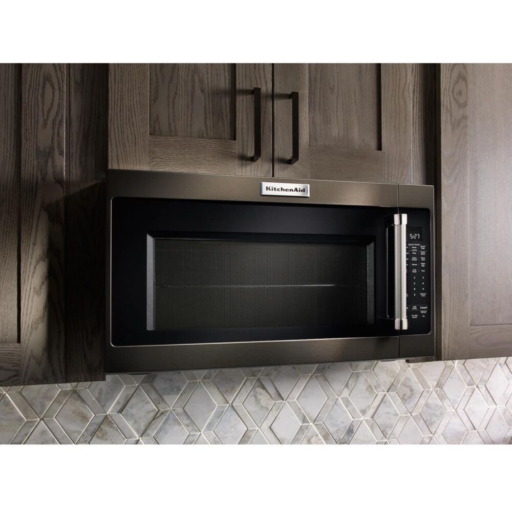 KitchenAid 2.0 Cu. Ft. Over-the-Range Microwave in Black Stainless Kitchenaid Over The Range Microwave Black Stainless Steel