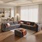 HOMLUX 8-Piece Mod L-Sectional with Chaise in Gray, , large