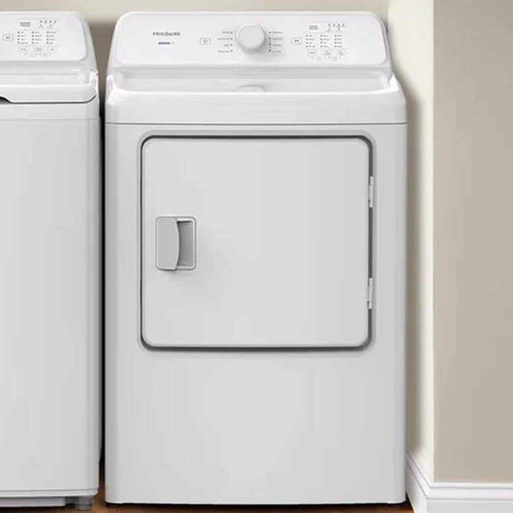 Frigidaire 7.0 Cu. Ft. Front Load Electric Dryer with Reversible Door in White, , large