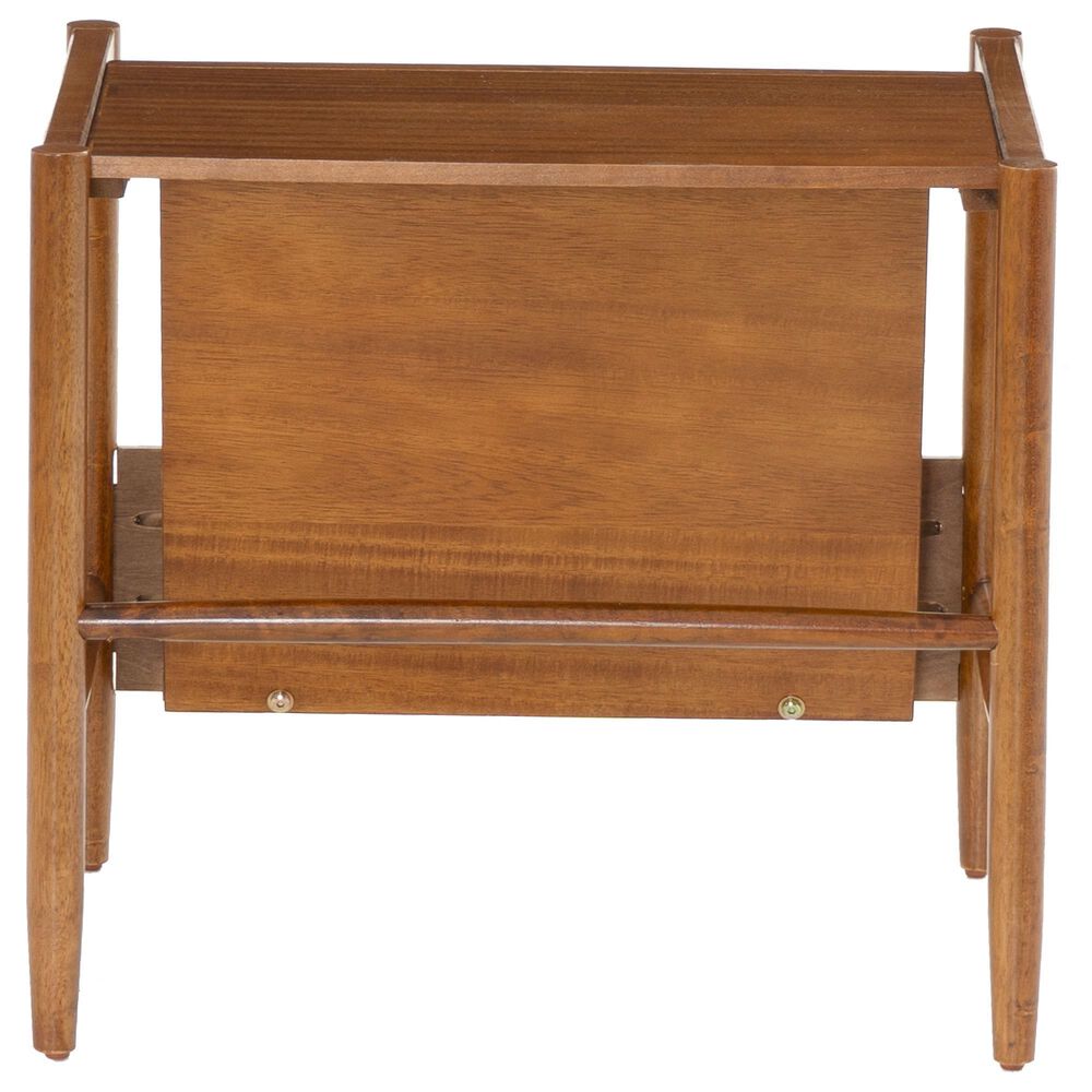 Linon Home Decor Flanagan Magazine Rack in Walnut, , large