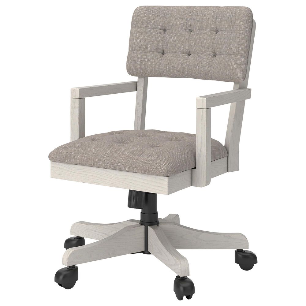 Ashley Robbinsdale 3-Piece L-Shape Desk and Chair Set in Antique White, , large