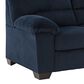 Ashley SimpleJoy Stationary Loveseat in Navy, , large