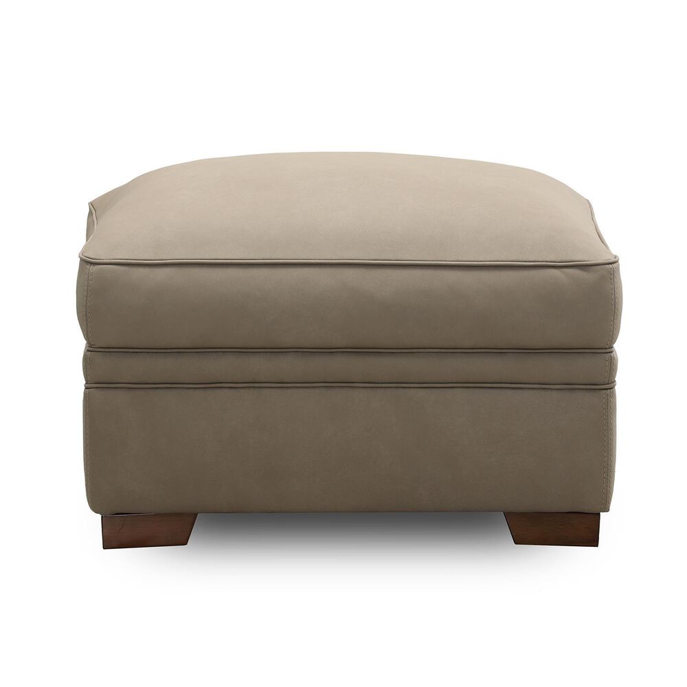 Sienna Designs Leather Ottoman in Succulents Light Grey, , large