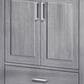 Lexora Home Jacques 30" Single Bathroom Vanity in Distressed Grey with 2 cm White Carrara Marble Top and Rectangular Sink, , large