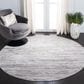 Safavieh Orchard Striped 6"7" Round Grey and Light Grey Area Rug, , large
