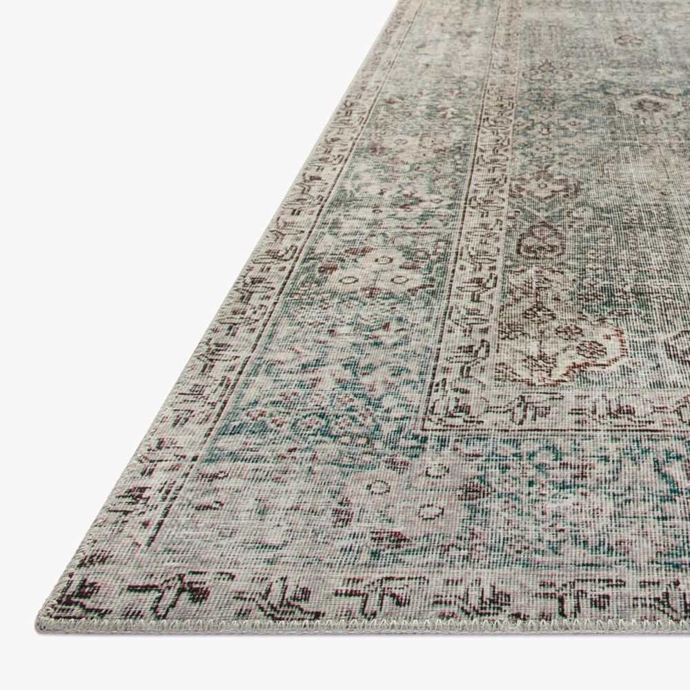 Chris Loves Julia x Loloi Jules 2&#39; x 5&#39; Emerald and Antique Ivory Runner, , large