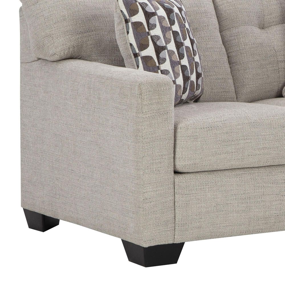 Ashley Mahoney Stationary Loveseat in Pebble, , large