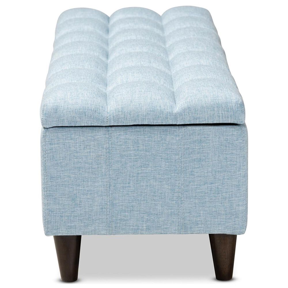 Baxton Studio Brette Storage Bench Ottoman in Blue, , large