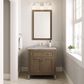 James Martin Vanities Chicago 30" Single Bathroom Vanity in Whitewashed Walnut with 3 cm Victorian Silver Quartz Top and Rectangular Sink, , large