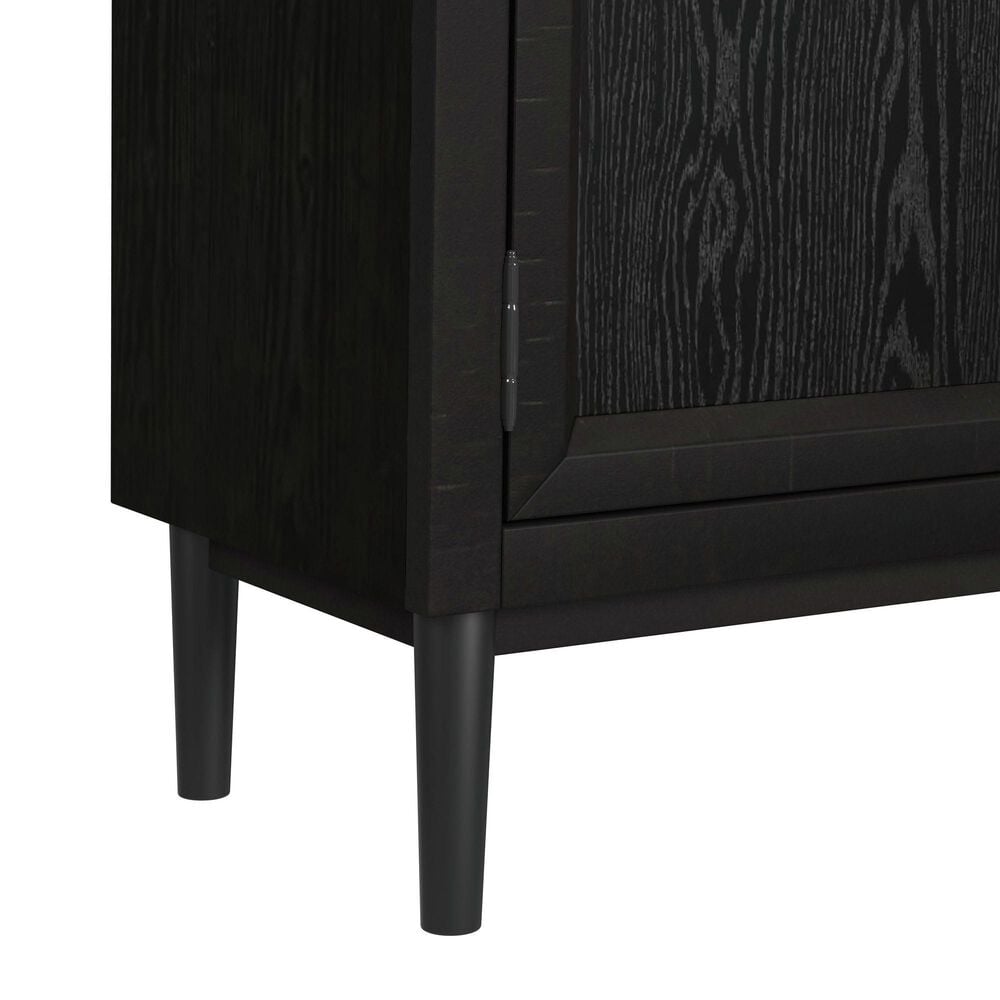 Mayberry Hill Taurus Bookcase in Flat Black and Weathered Oak, , large