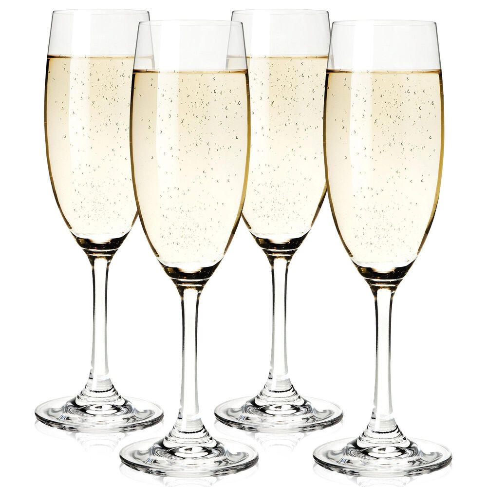 True Cuvee Stemmed Champagne Flute in Clear &#40;Set of 4&#41;, , large