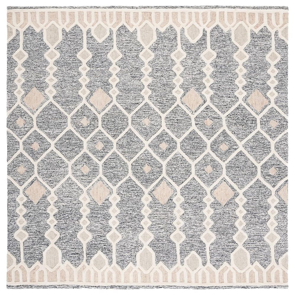 Safavieh Artistry 7" Square Ivory and Black Area Rug, , large