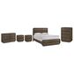 Crown Mark Kinkaid King Bed with Dresser, Chest, and Two Nightstands in Brown, , large
