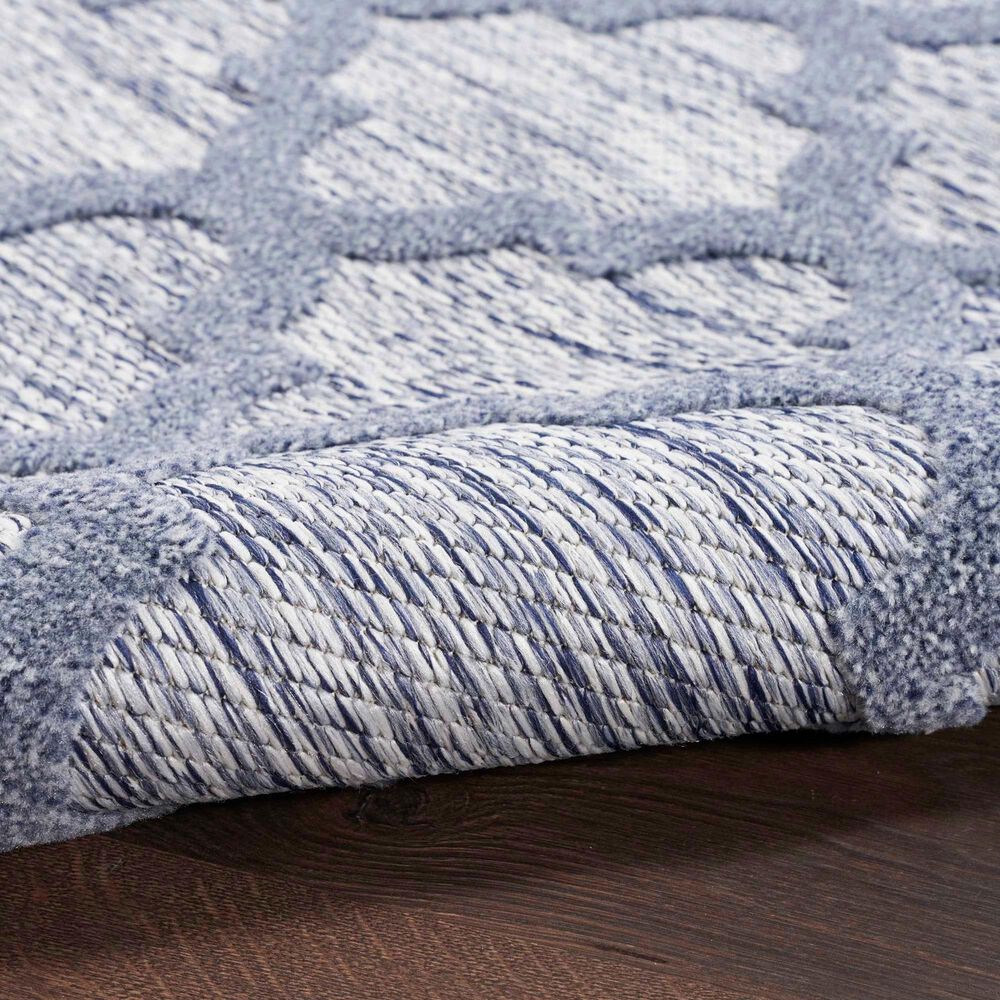 Nourison Easy Care 7&#39; x 10&#39; Denim Blue Indoor/Outdoor Area Rug, , large
