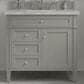 James Martin Vanities Brittany 36" Single Bathroom Vanity in Urban Gray with 3 cm Victorian Silver Quartz Top and Rectangular Sink, , large
