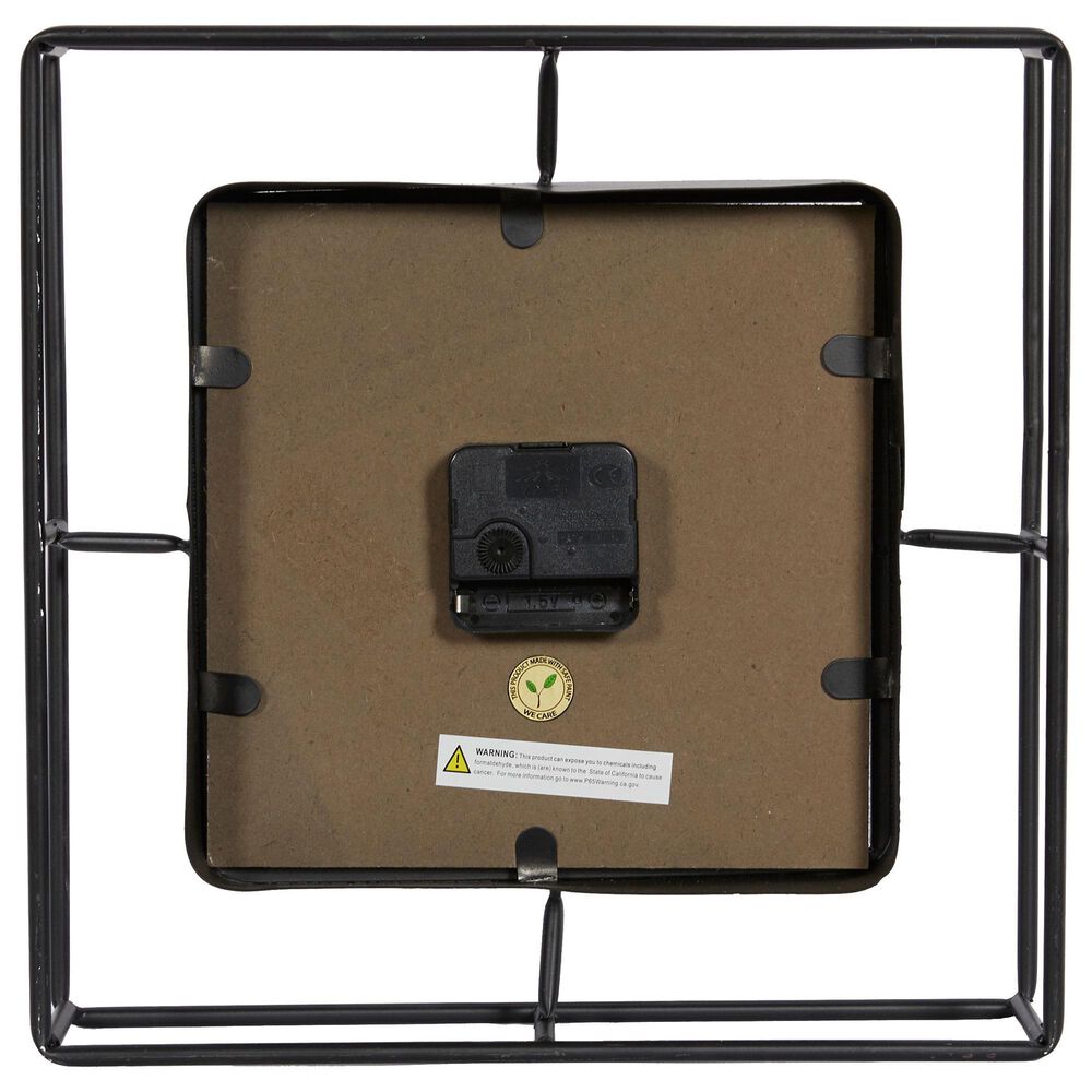 Novogratz 12&quot; x 12&quot; Wall Clock in Black, , large