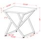 Furniture of America Moser Coffee Table Set in Glossy White and Chrome (Set of 2), , large