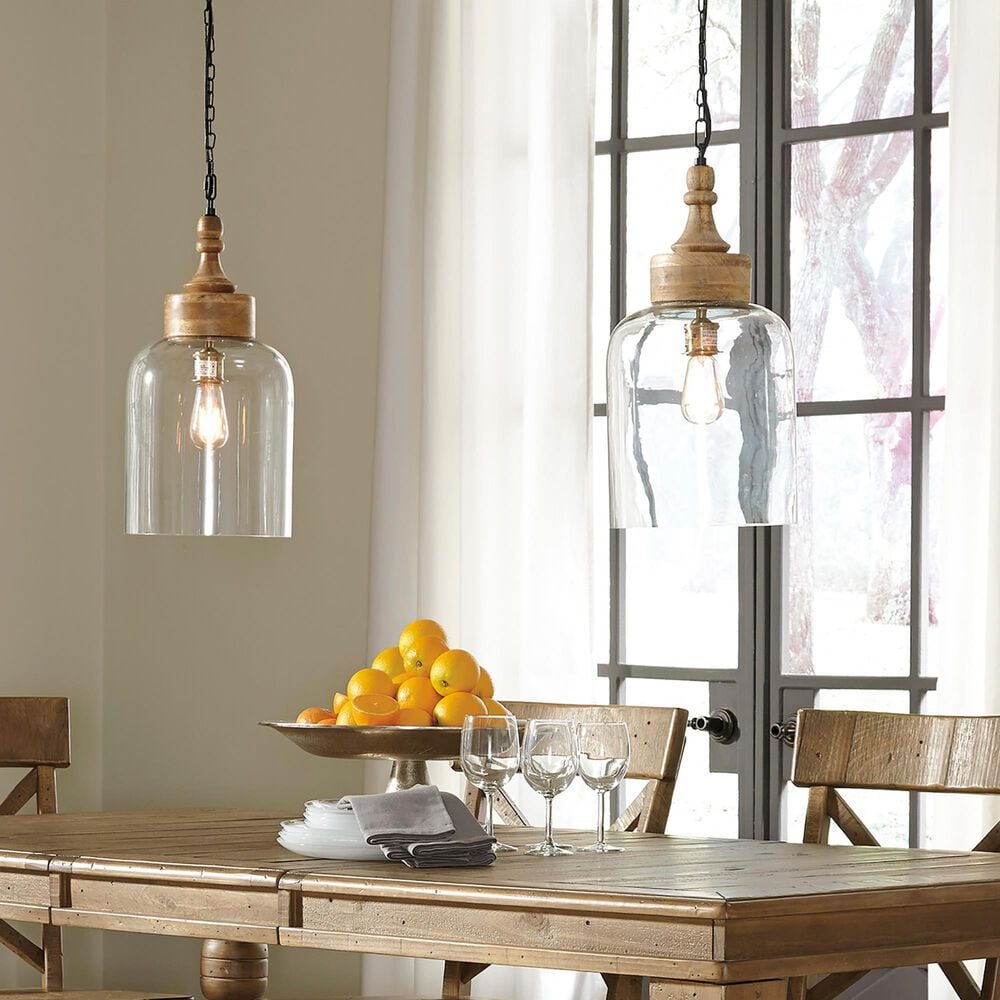Ashley Faiz Glass Pendant Light in Natural, , large