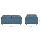 CorLiving Yves Storage Ottoman Bench in Blue, , large