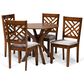 Baxton Studio Norah 5-Piece Dining Set in Grey/Walnut Brown, , large