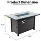 HOMLUX 42" Outdoor Propane Fire Pit Table in Black, , large