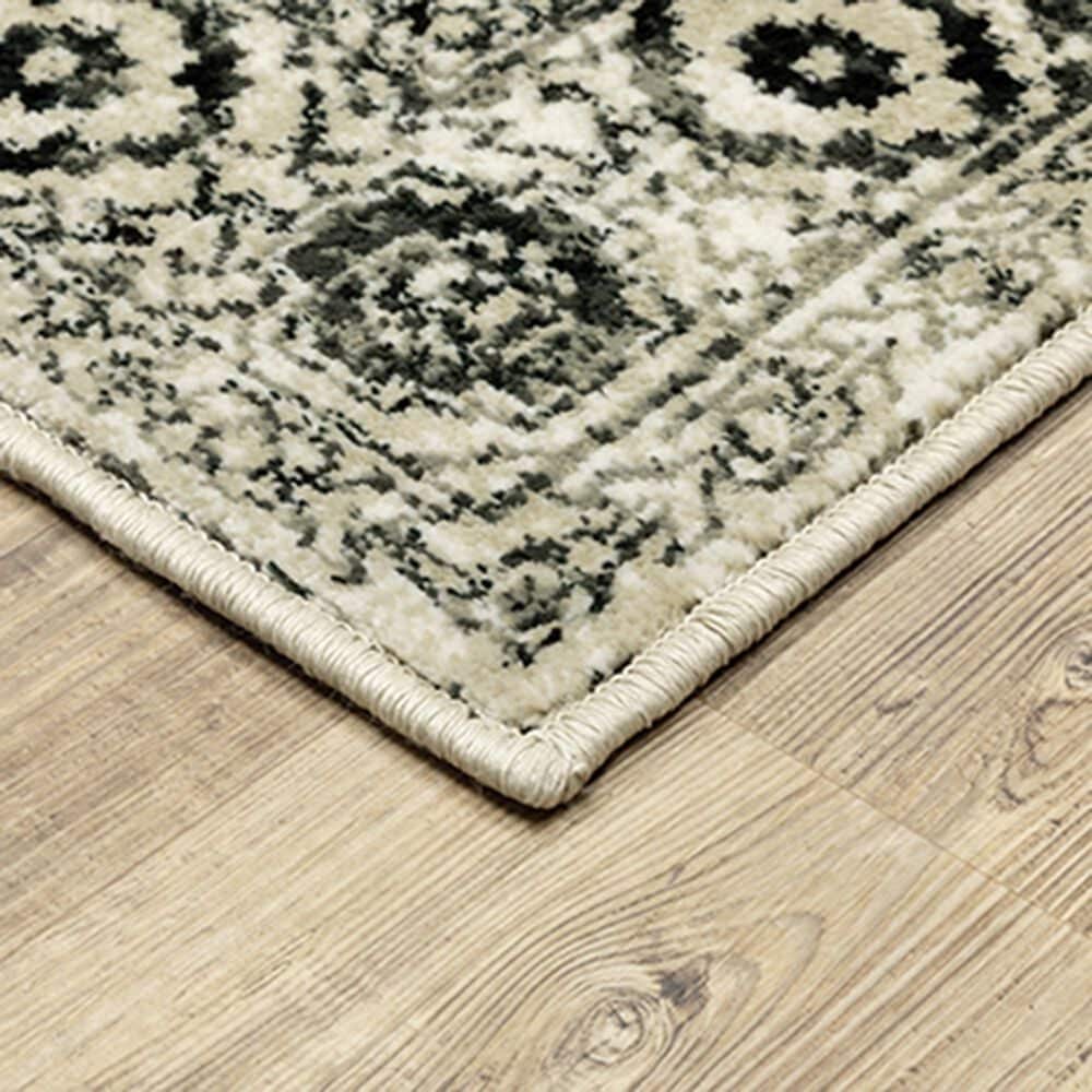 Oriental Weavers Georgia Medallion 429G0 5&#39;3&quot; x 7&#39;3&quot; Gray and Black Area Rug, , large