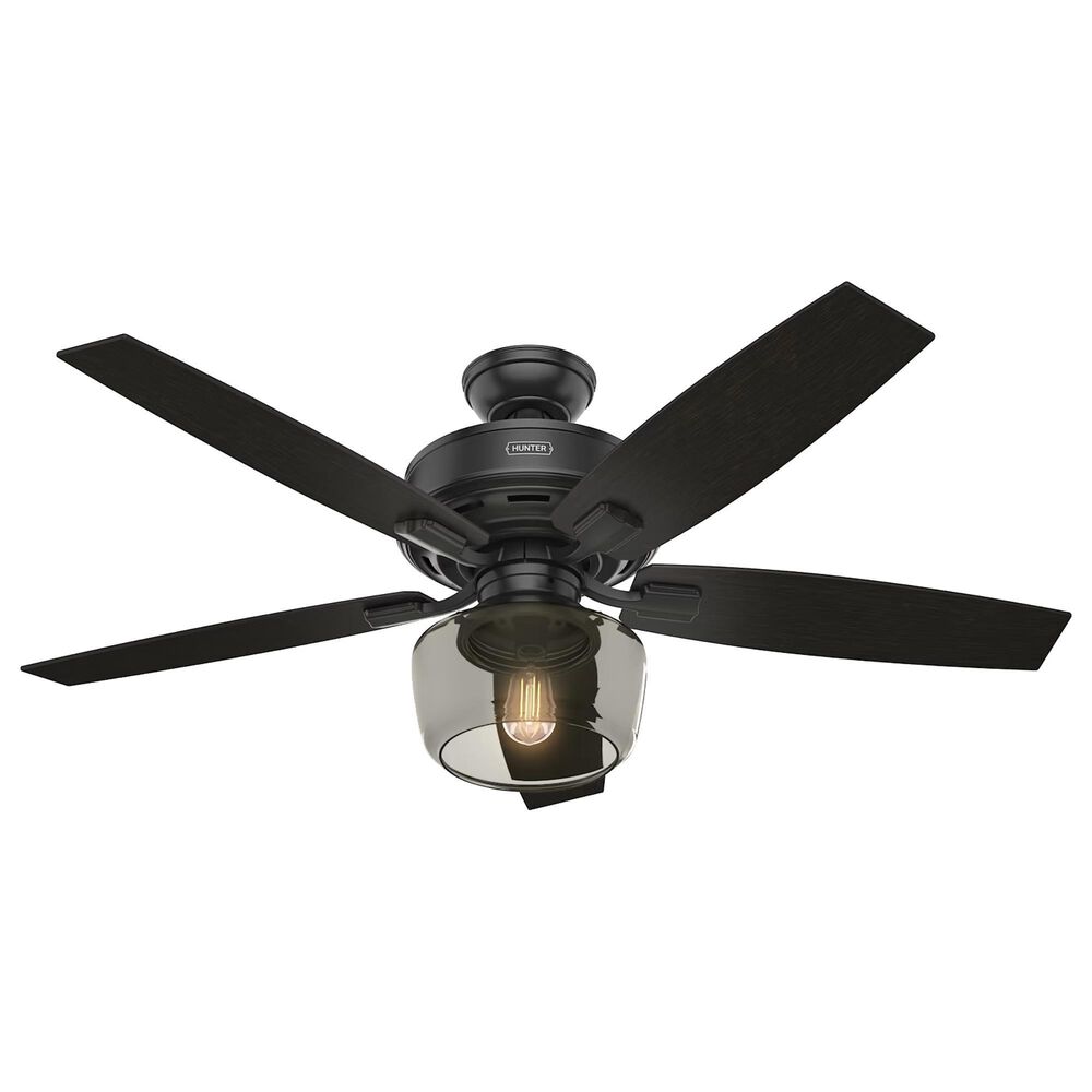 Hunter Bennett 52&quot; Ceiling Fan with Light in Matte Black, , large
